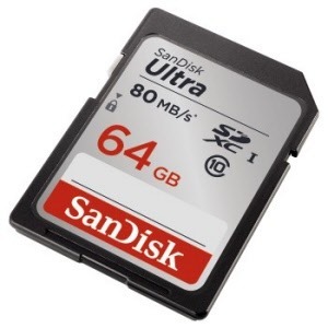 SanDisk SDXC Ultra 64.0GB 80MB/s CL10