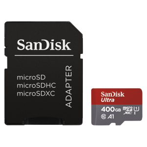 SanDisk microSDXC Ultra 400GB (A1 / UHS-I / Cl.10 / 100MB/s) + Adapter, "Android"